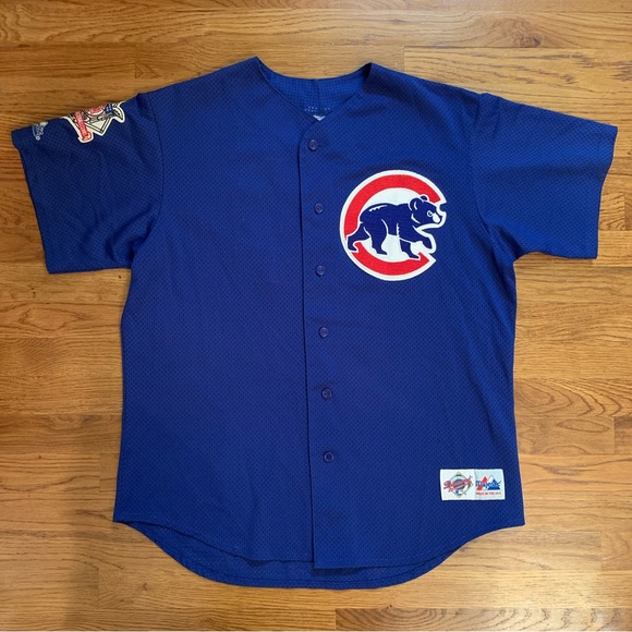 Vtg Chicago Cubs Mens Jersey Starlin Castro 13 Majestic Sewn Logo USA Baseball L - Picture 2 of 12